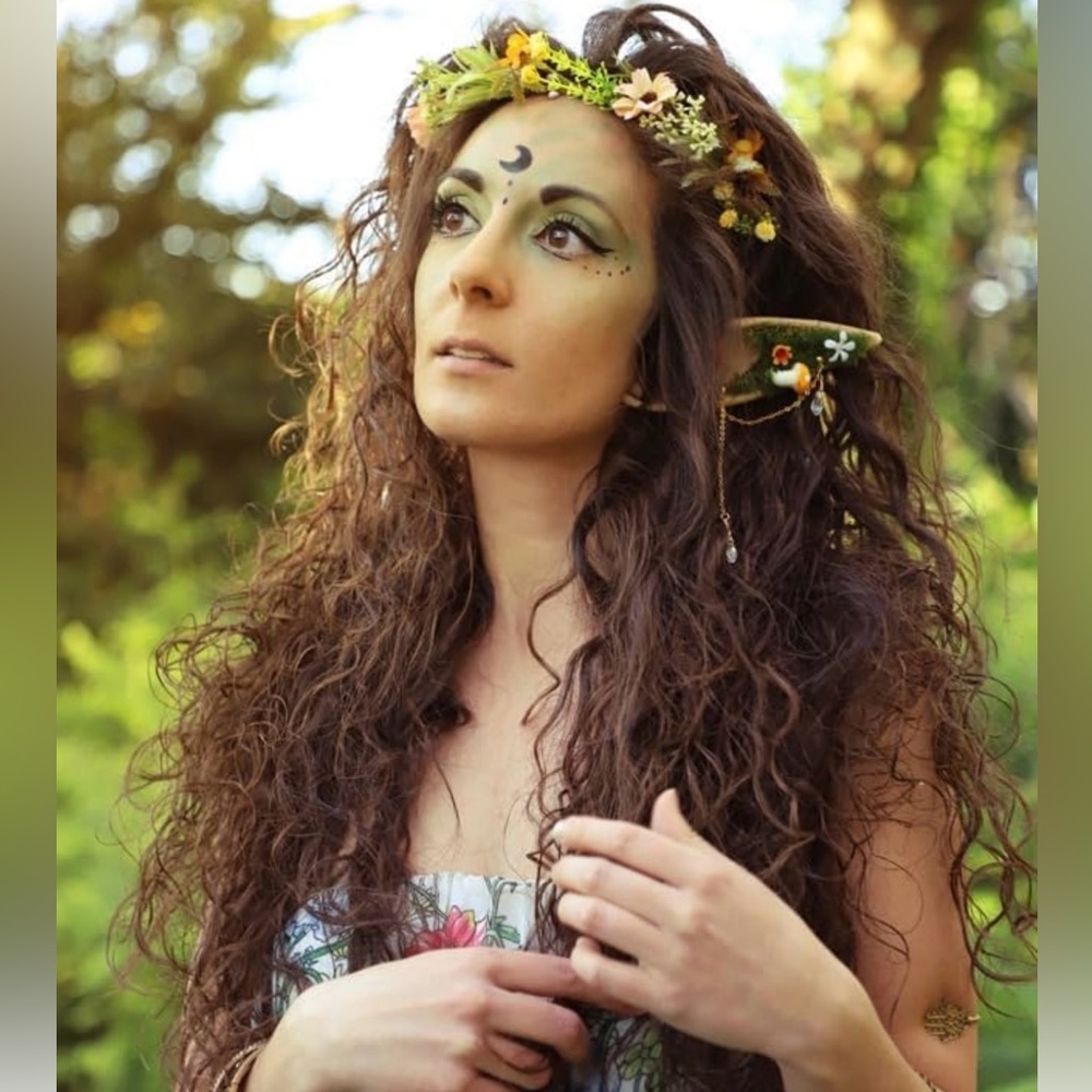 Renaissance Mushroom Elf Ears with Crown